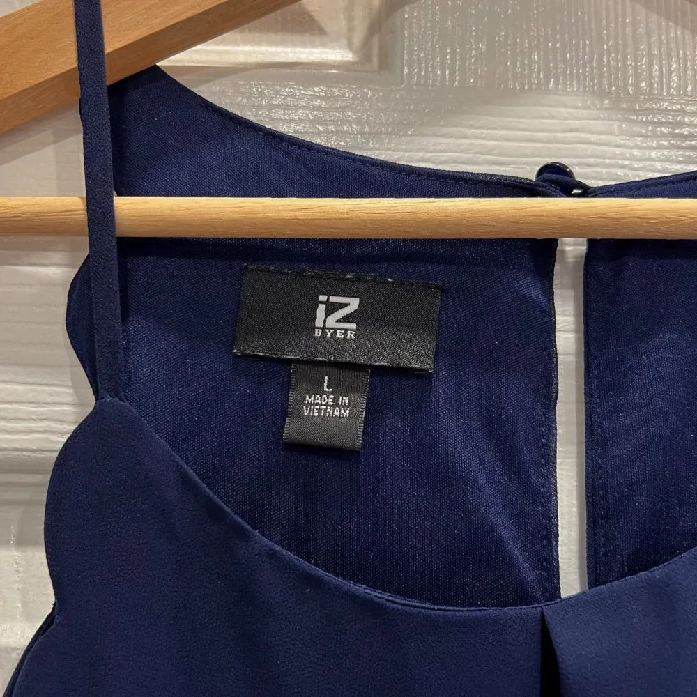 Iz Byer Scalloped Edge A-Line Dress, Size L - Picture 3 of 7